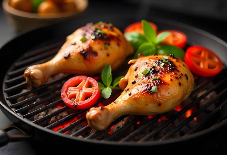 Aromatic Grilled Chicken Legs with Veggies